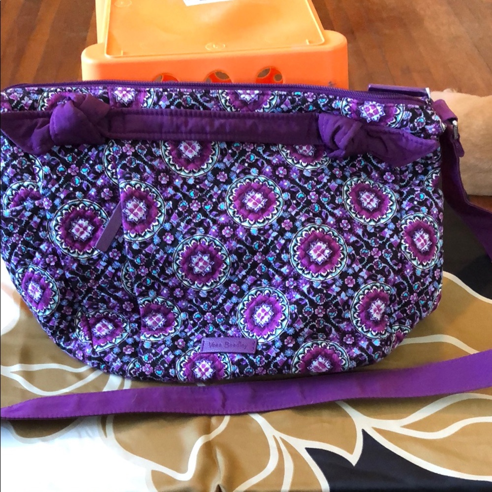 COPY - Vera Bradley Hadley On The Go Satchel Crossbody in Lilac Medallion